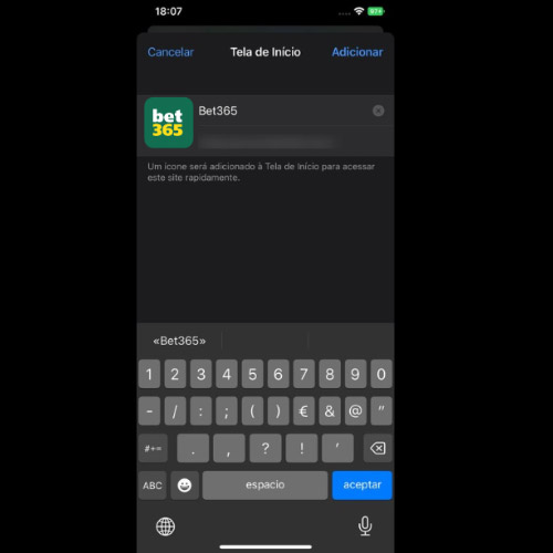 Digite o nome Bet365 e clique em "Adicionar".